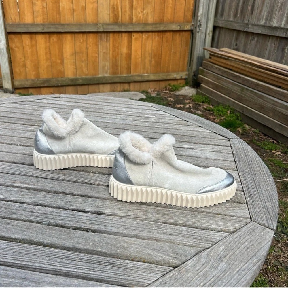 Voile Blanche‎ Luna Leather Fur Trim Sneaker Bootie Boots Size 40 / Size 10